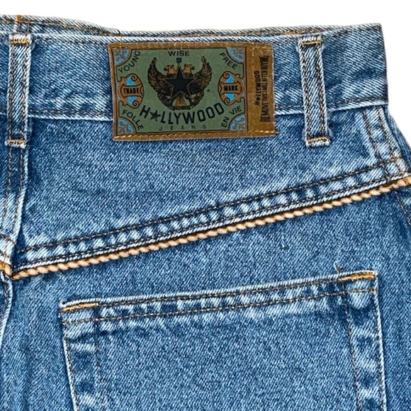 VINTAGE Hollywood Denim Skirt (size 28) - Picture 4 of 9